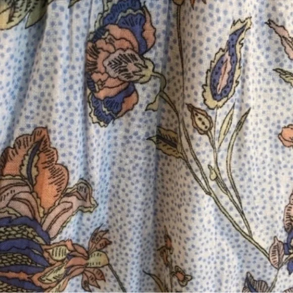 Rachel Zoe NWT floral v neck sleeveless cotton maxi dress cottagecore size small - Picture 9 of 12